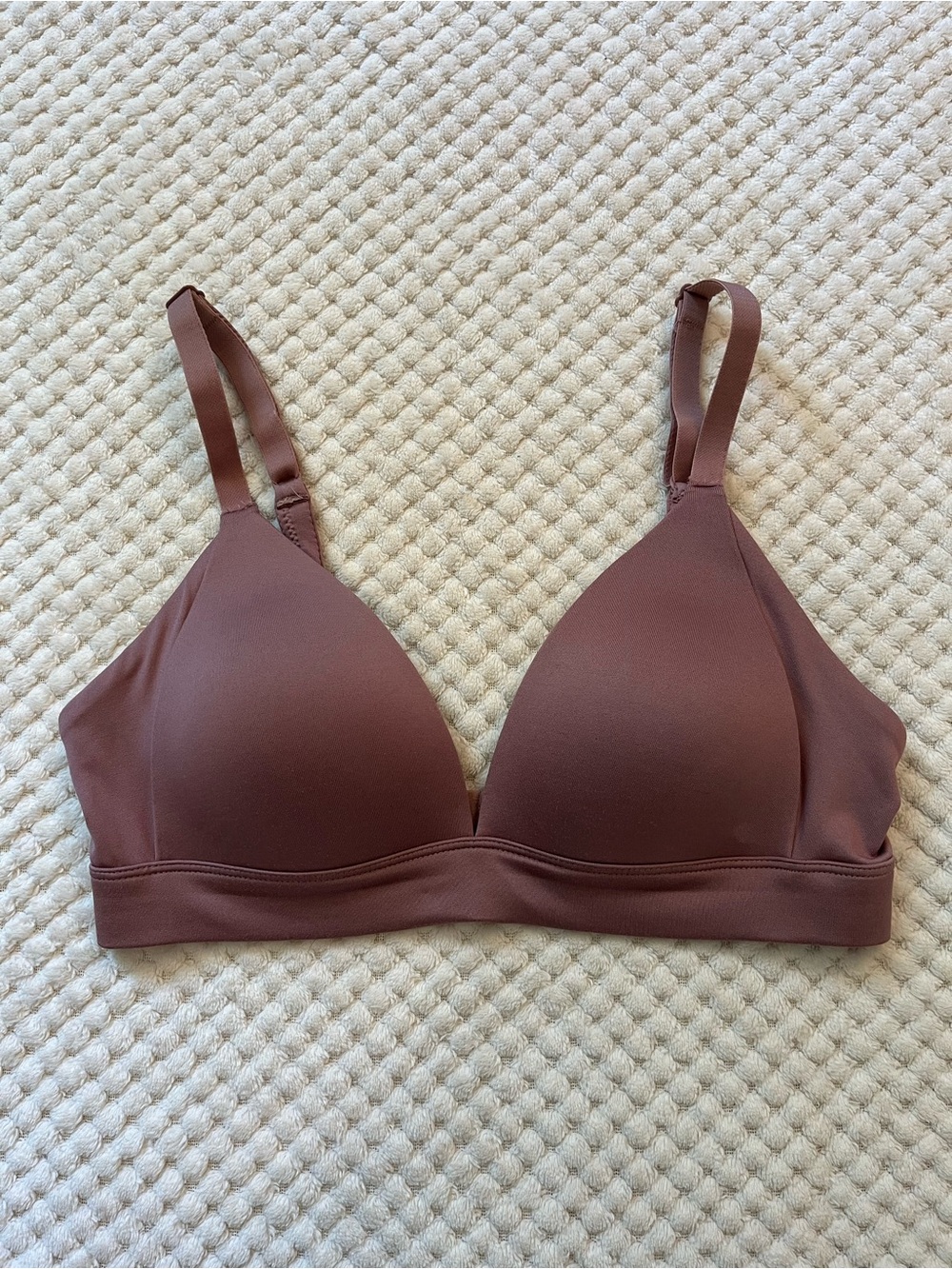 Auden Lightly Lined Wirefree Molded Cup Bra in Dusty Mauve